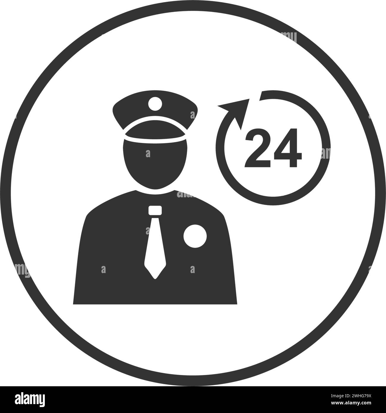 Simple icon for public facilities, housing, hotels, and tourist