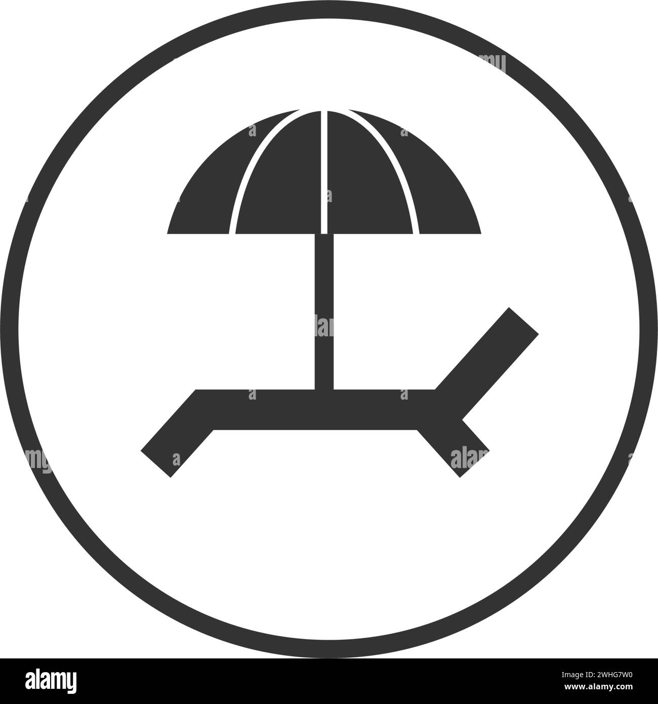 Simple icon for public facilities, housing, hotels, and tourist