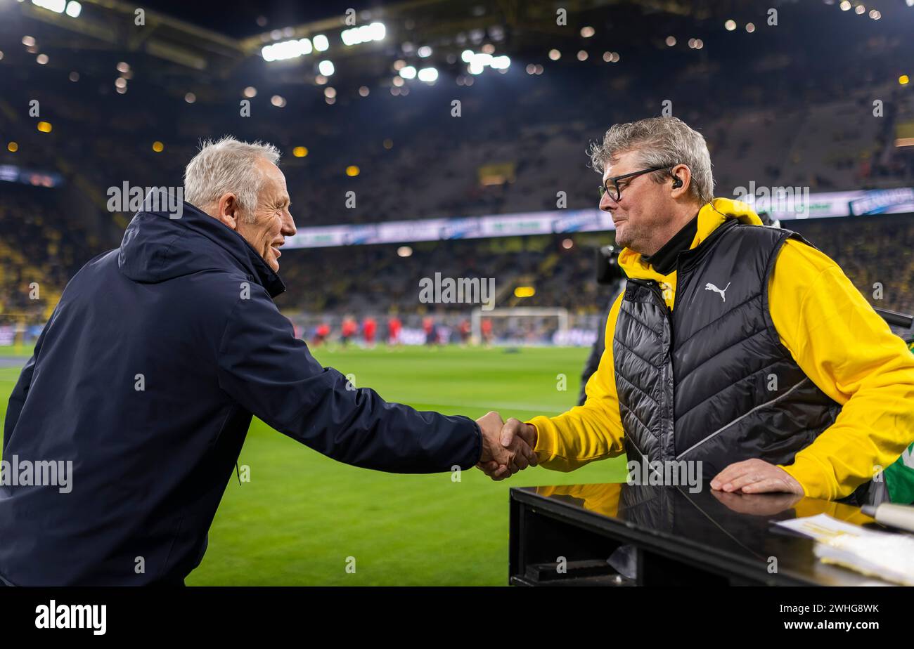 Dortmund, Germany. 09th Feb 2024. Trainer Christian Streich (SCF) und