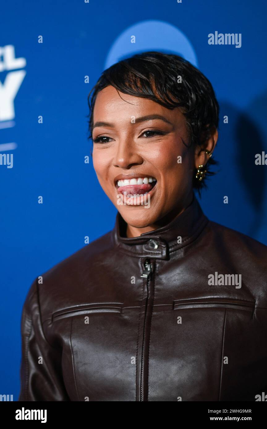 Karrueche Tran walking on the red carpet at FanDuel’s 3rd annual Super