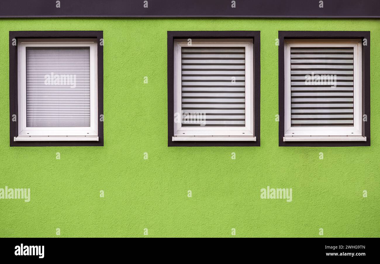House windows â€“ darkening variations Stock Photo