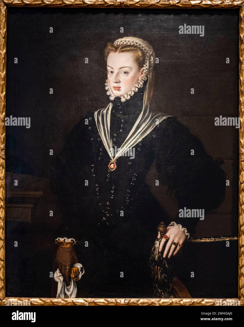 Alonso Sánchez Coello, Portrait of Juana of Austria, Princess of Portugal, Museo de Bellas Artes, Bilbao, Spain Stock Photo
