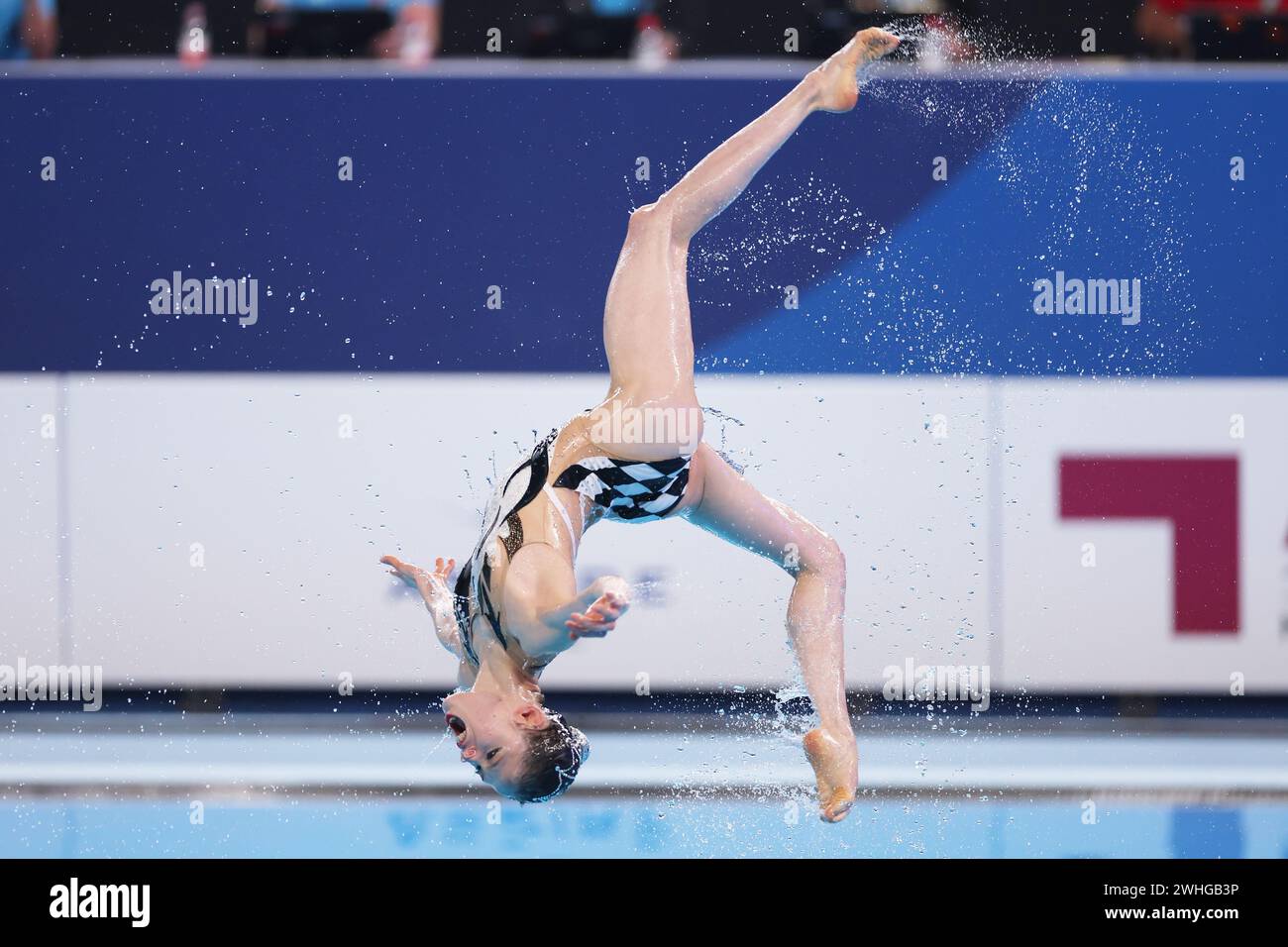 Doha, Qatar. 9th Feb, 2024. Japan team group (JPN) Artistic Swimming