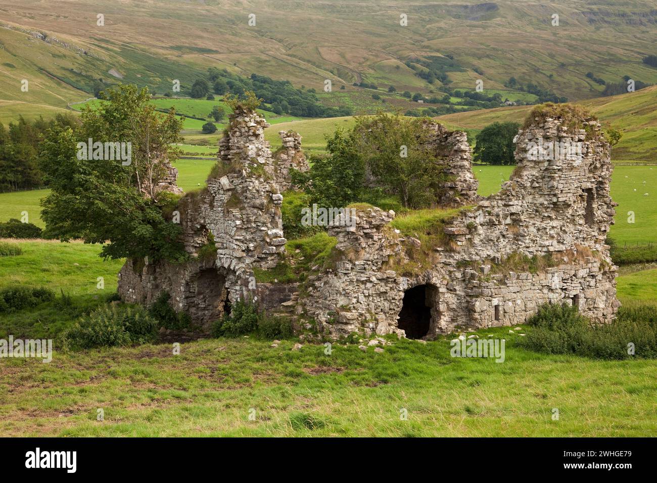 Lammerside Castle, a pele tower in the  Upper Eden Valley, Cumbria Stock Photo