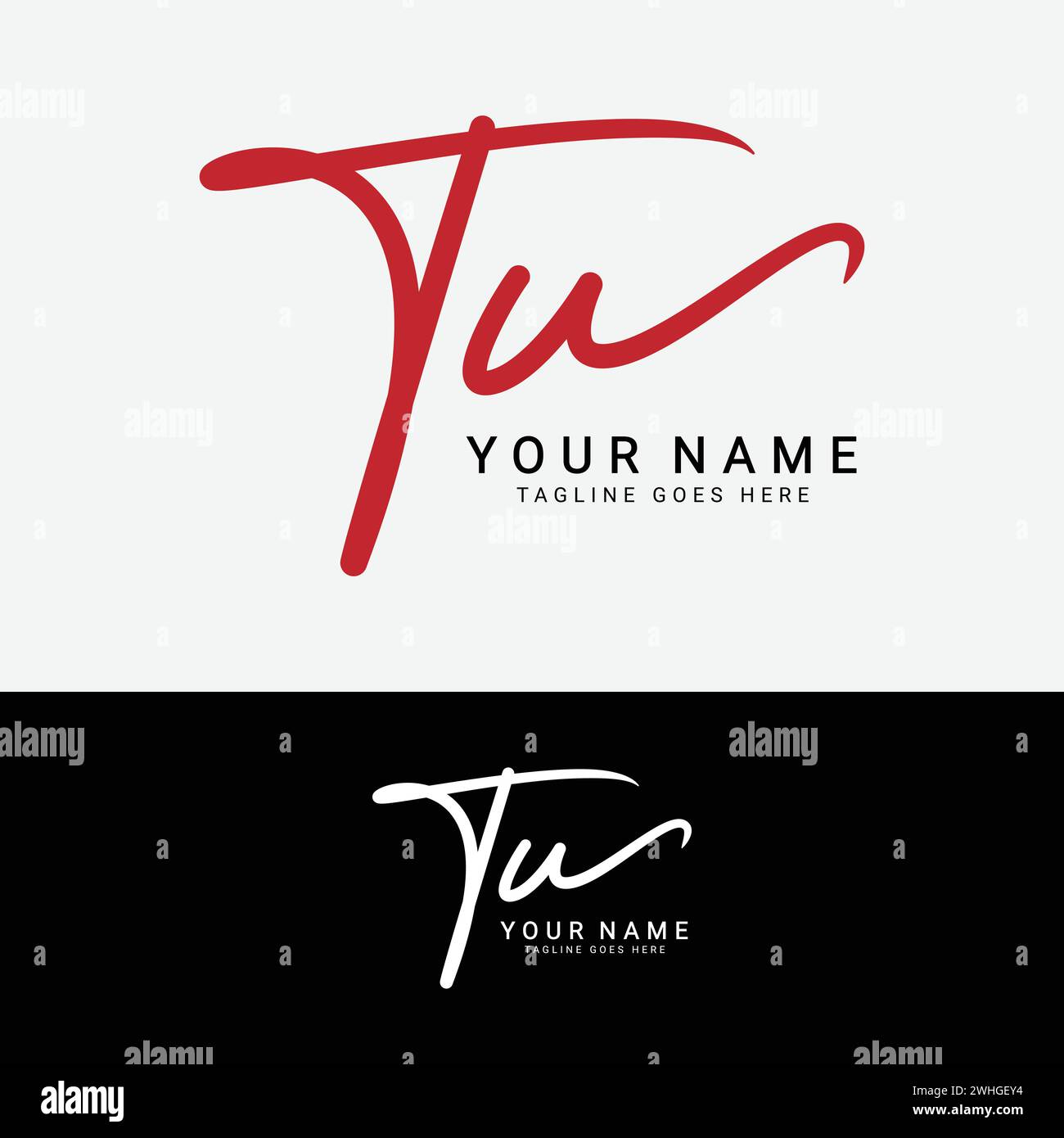 T, U, TU Initial letter logo. Alphabet TU Handwritten Signature logo ...