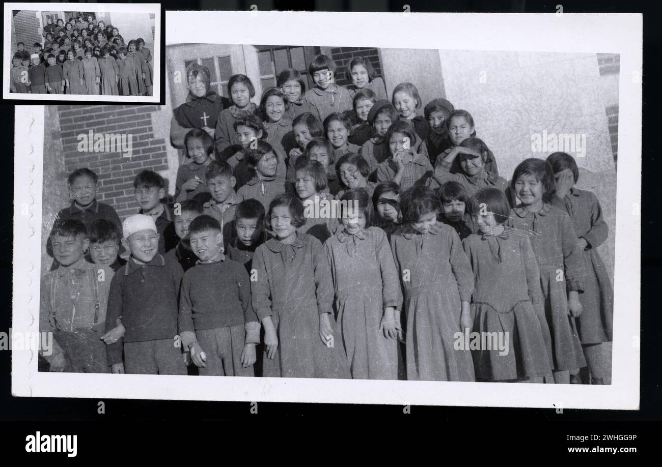 Class Photos of Students at Blue Quills Residential School in StPaul
