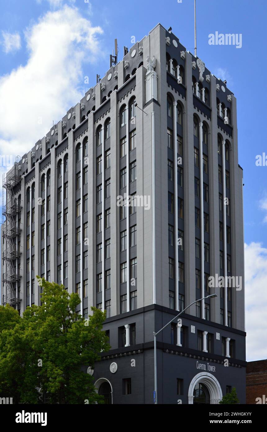 Historical Skyscraper in Downtown salem, the Capital City of Oregon Stock Photo