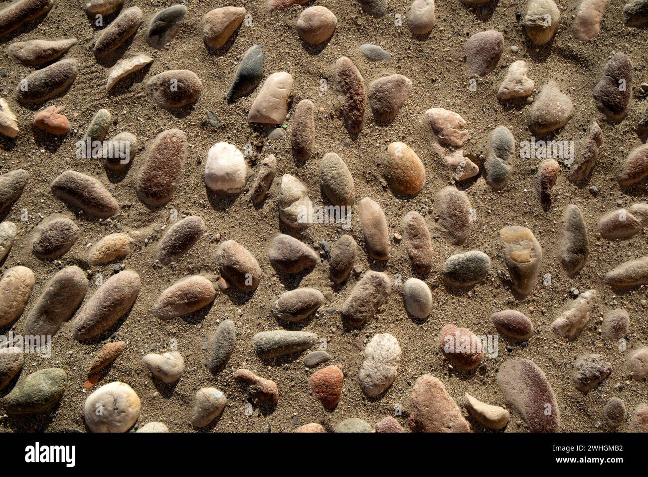 Photographic documentation of an external stone floor Stock Photo