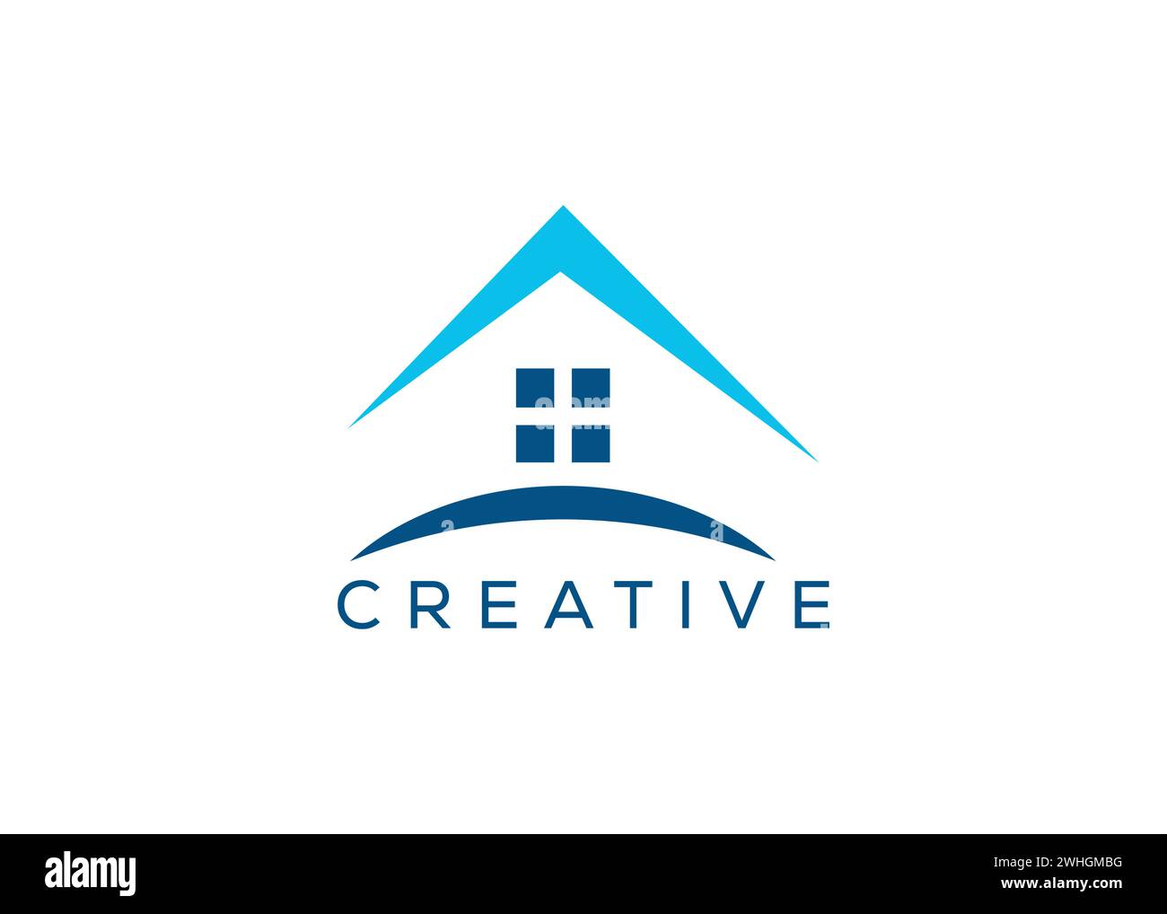 Minimalist real estate logo design vector template. Home property logo Stock Vector