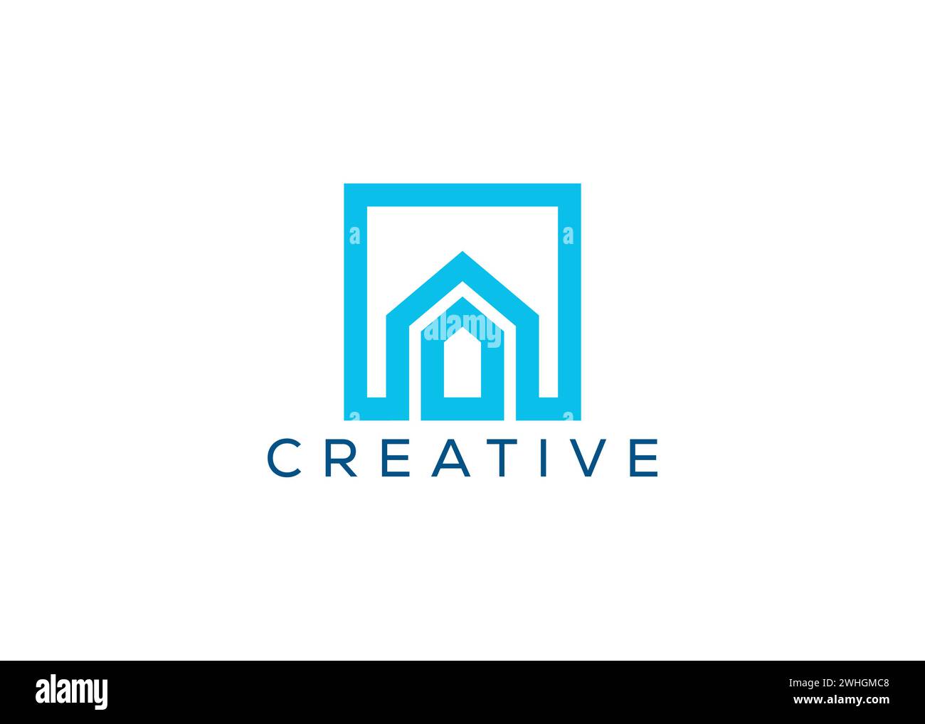 Minimalist real estate logo design vector template. Home property logo Stock Vector