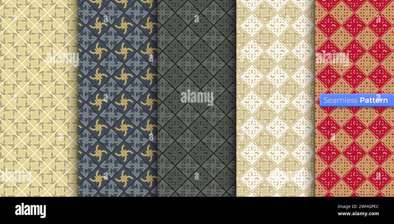 Chinese Japanese style geometric pattern. colors background ...