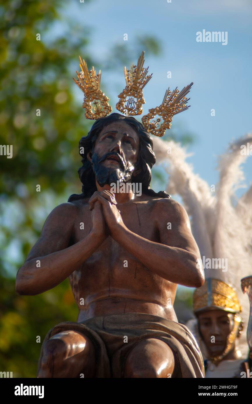 Holy Week in Seville, Jesus of the Sorrows of the Brotherhood of the Star Stock Photo