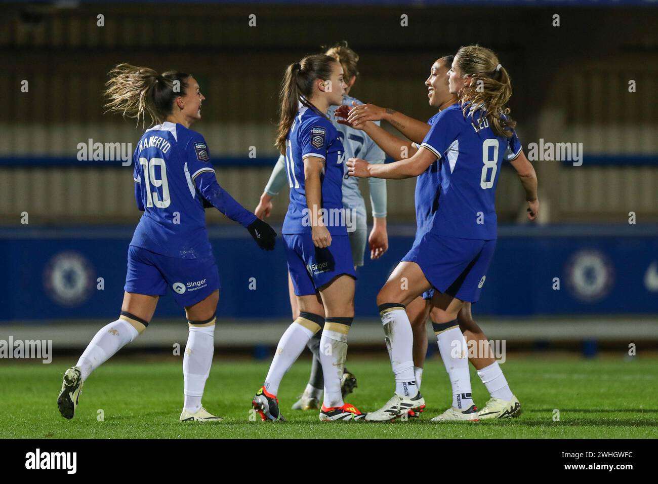 London, UK. 4 February 2024. Guro Reiten during the WSL fixture between Chelsea and Everton at