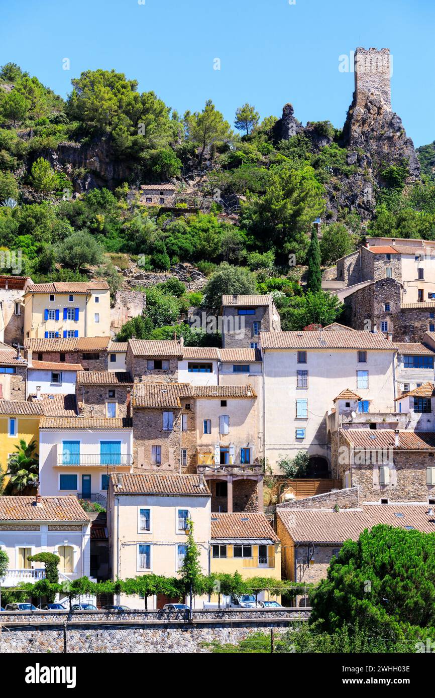 Roquebrun, France Stock Photo