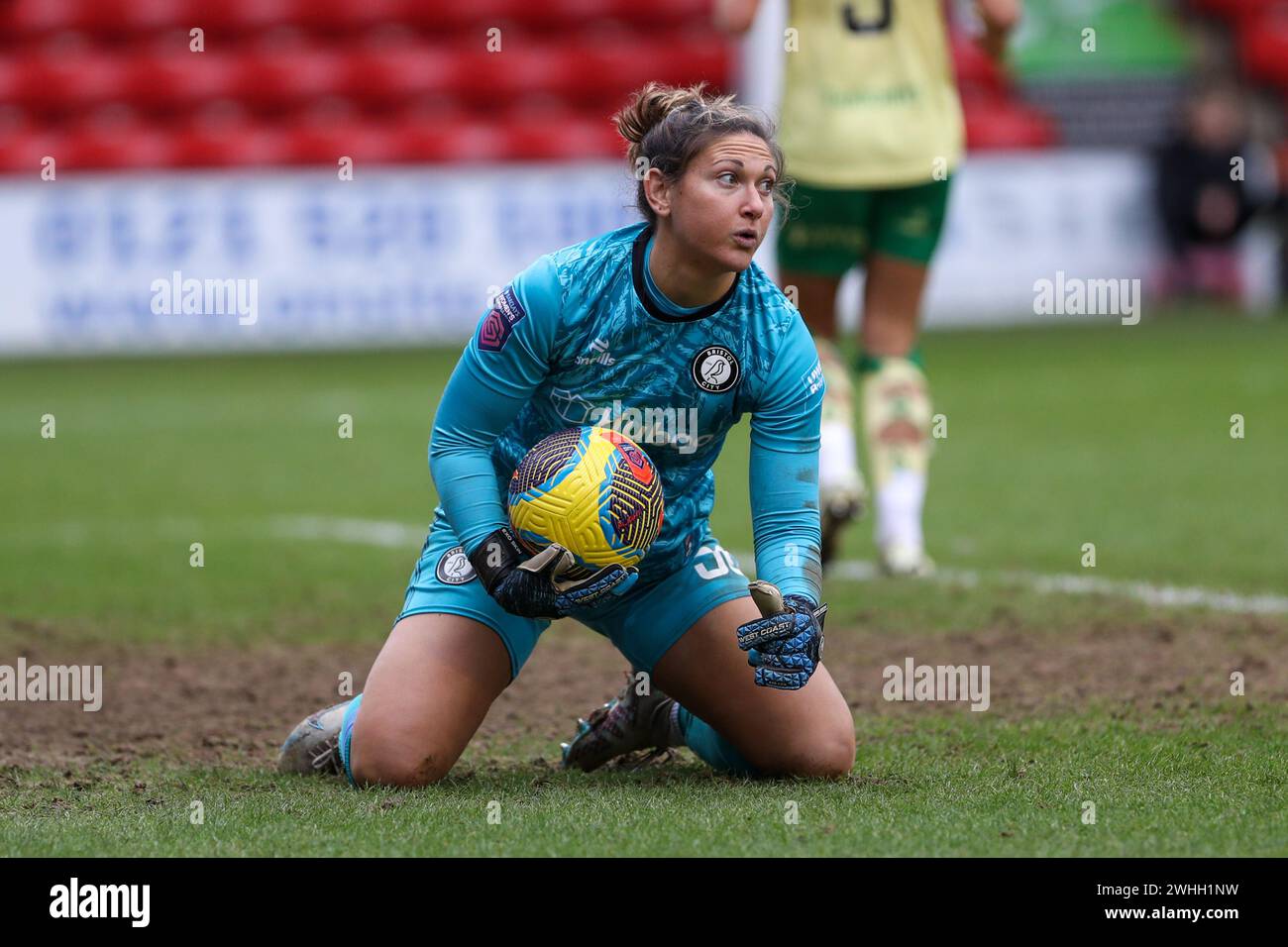 Walsall, UK. 3 February 2024. Shae Yanez during the WSL fixture between