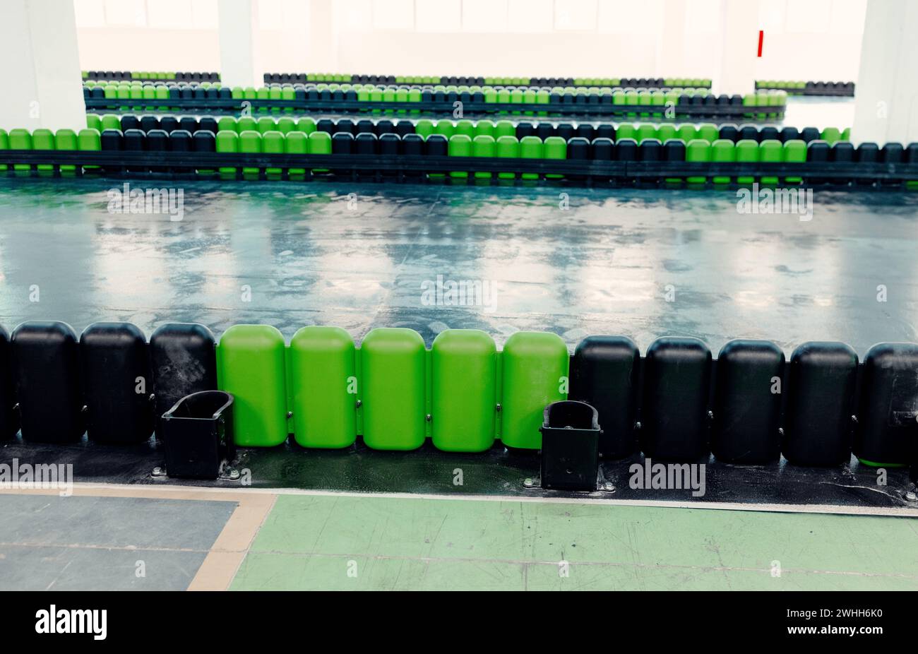Close-up shot of bumpers Inside a Go Gart playground Stock Photo - Alamy
