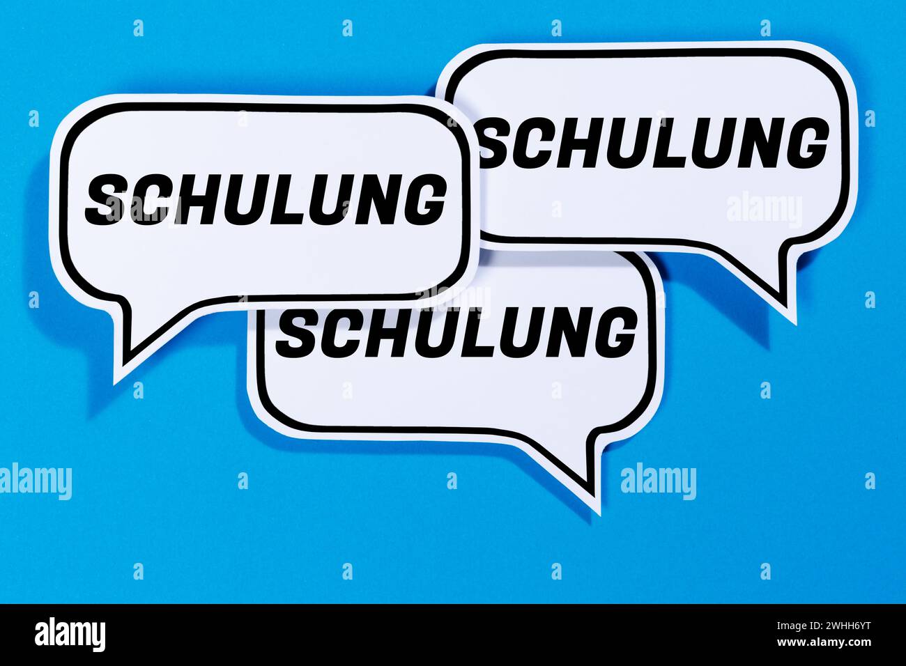 Stuttgart, Germany - January 16, 2024: Training Seminar Training Course Workshop Learn Education Internet In Speech Bubbles Communication Business Con Stock Photo