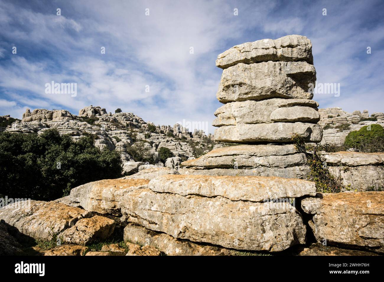 Paraje Natural Torcal de Antequera Stock Photo