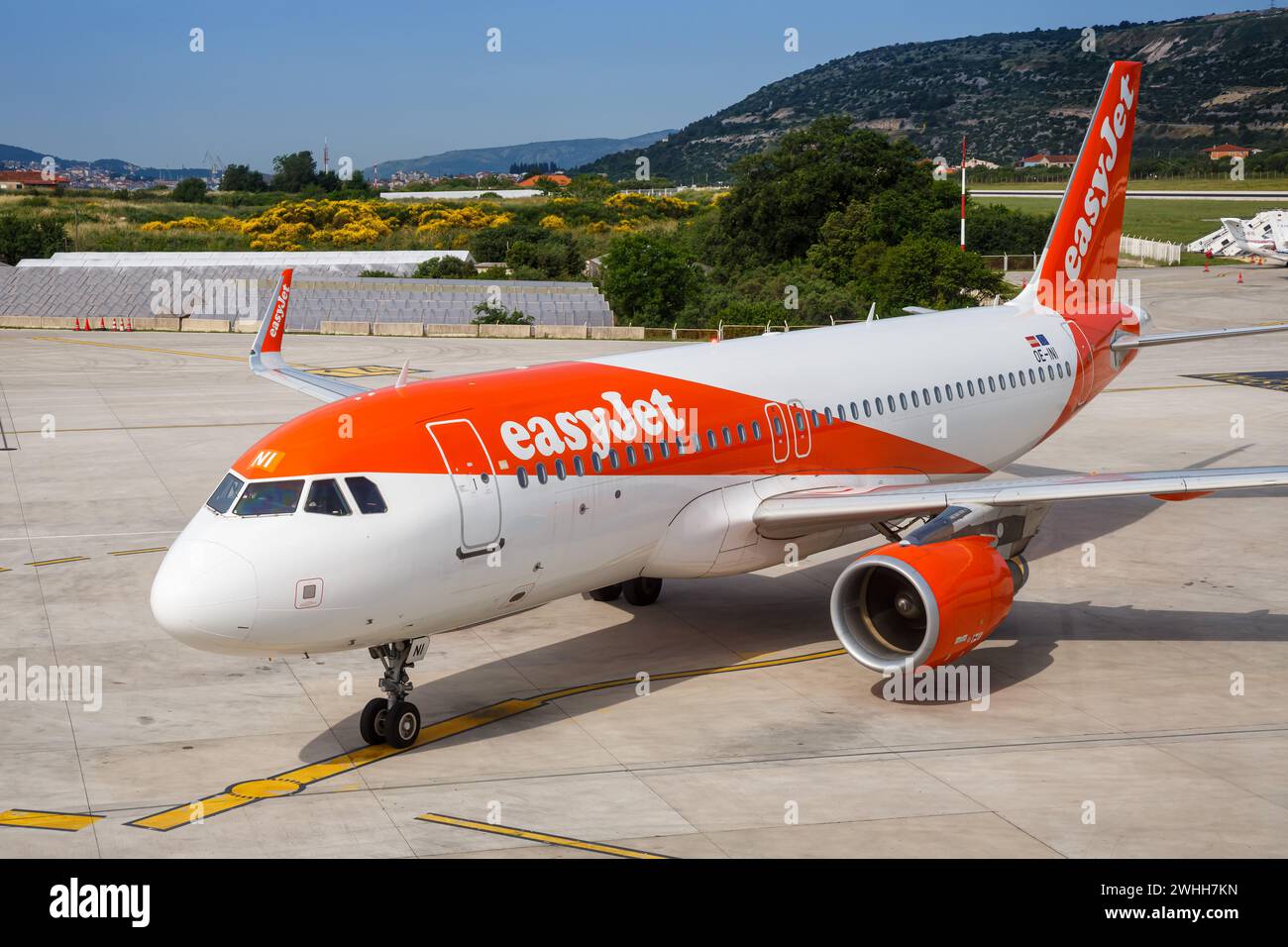 Split, Croatia - May 30, 2023: An Airbus A320 Aircraft Of The EasyJet With The Registration OE-INI At Split Airport (SPU) In Croatia. Stock Photo
