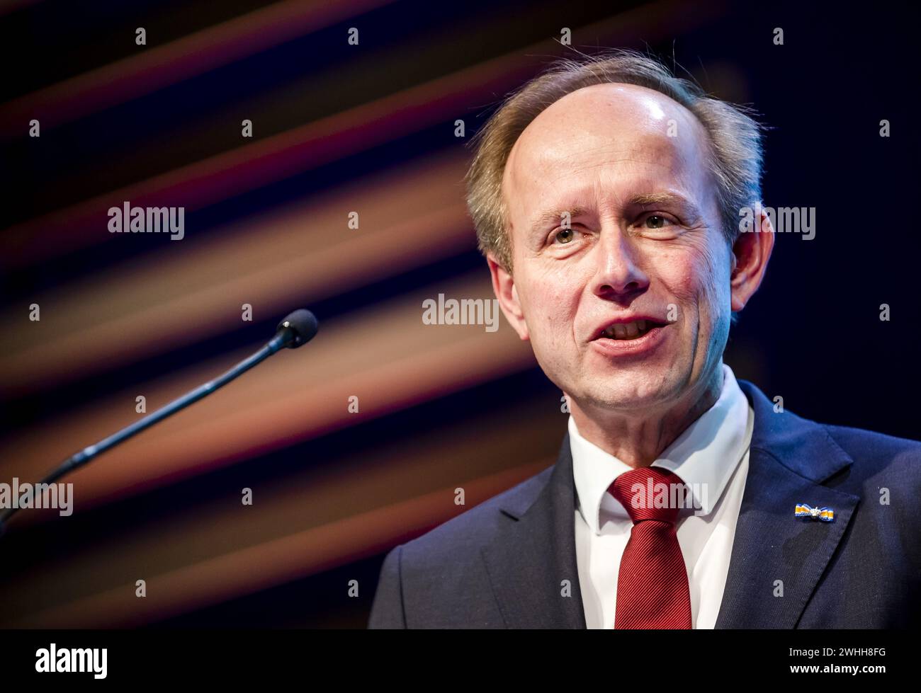 NIJKERK - Kees van der Staaij during his farewell as Member of Parliament of the SGP at the election congress in the run-up to the European Parliament elections. ANP SEM VAN DER WAL netherlands out - belgium out Credit: ANP/Alamy Live News Stock Photo