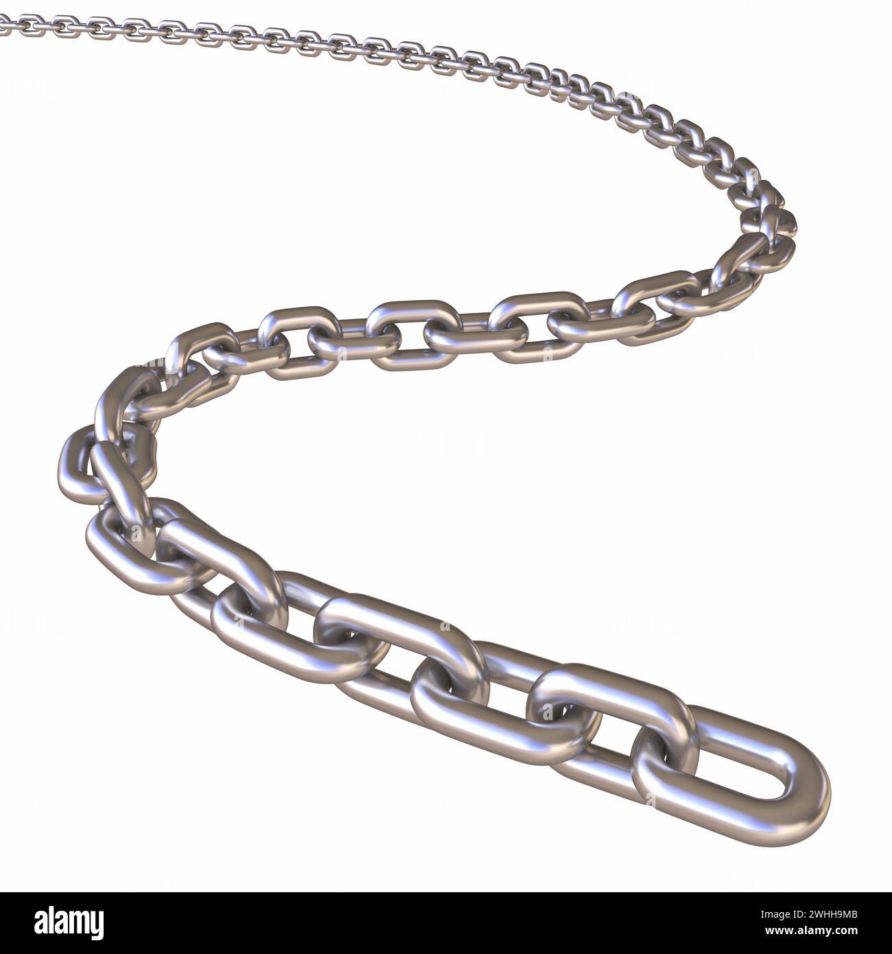 Metal chain 3D Stock Photo