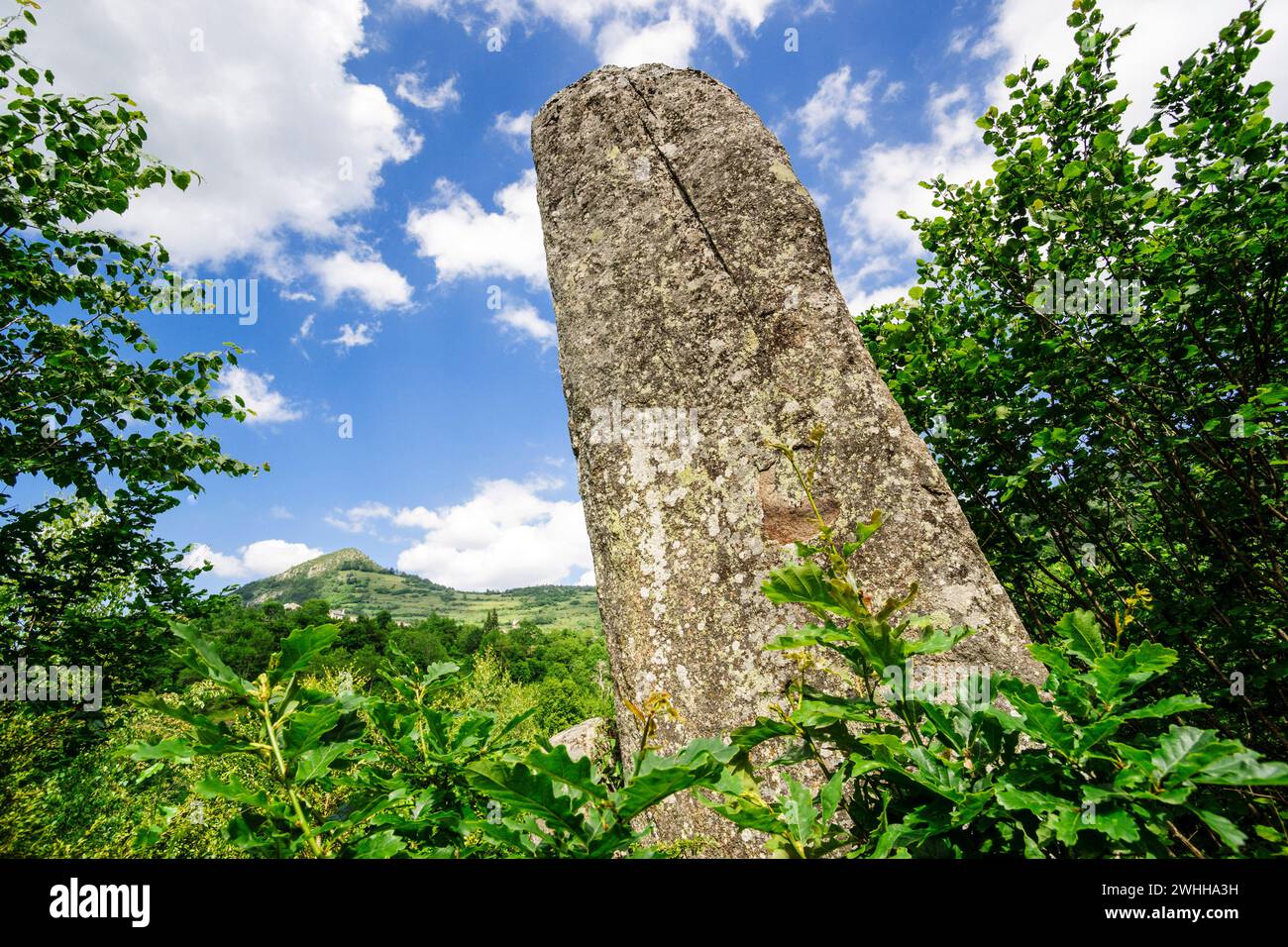 Great Menhir of Counozouls Stock Photo