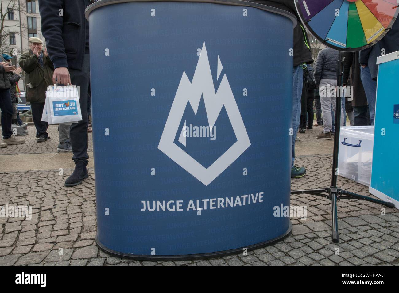 In Berlin at Wittenbergplatz political fervor peaked on February 10