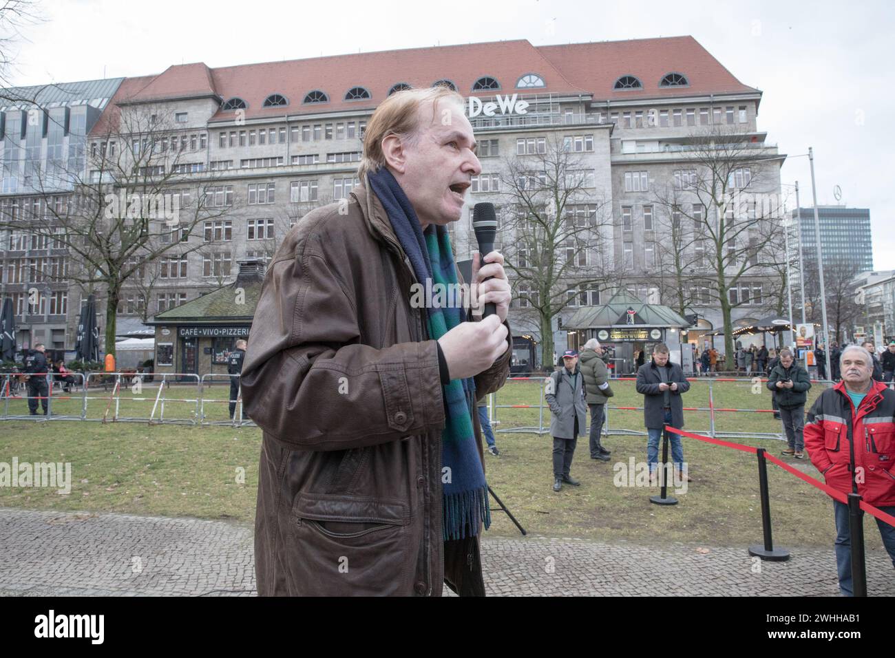 In Berlin at Wittenbergplatz political fervor peaked on February 10