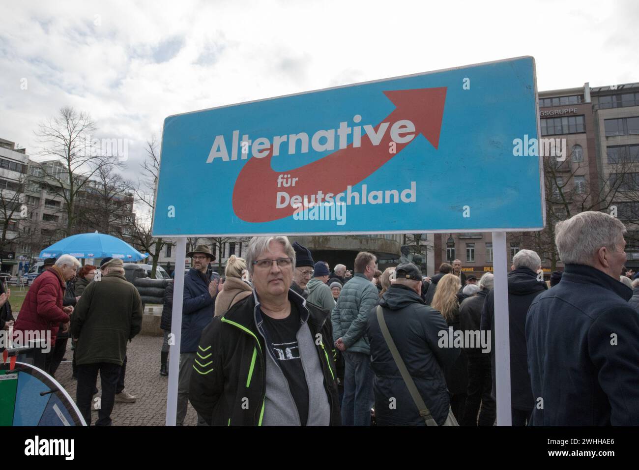 In Berlin at Wittenbergplatz political fervor peaked on February 10