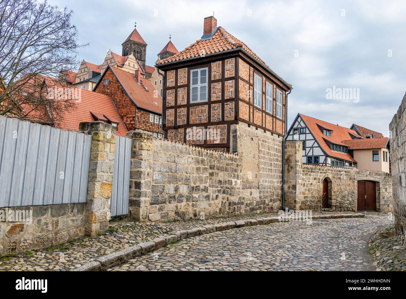 Pictures from Quedlinburg Harz historic old town Stock Photo