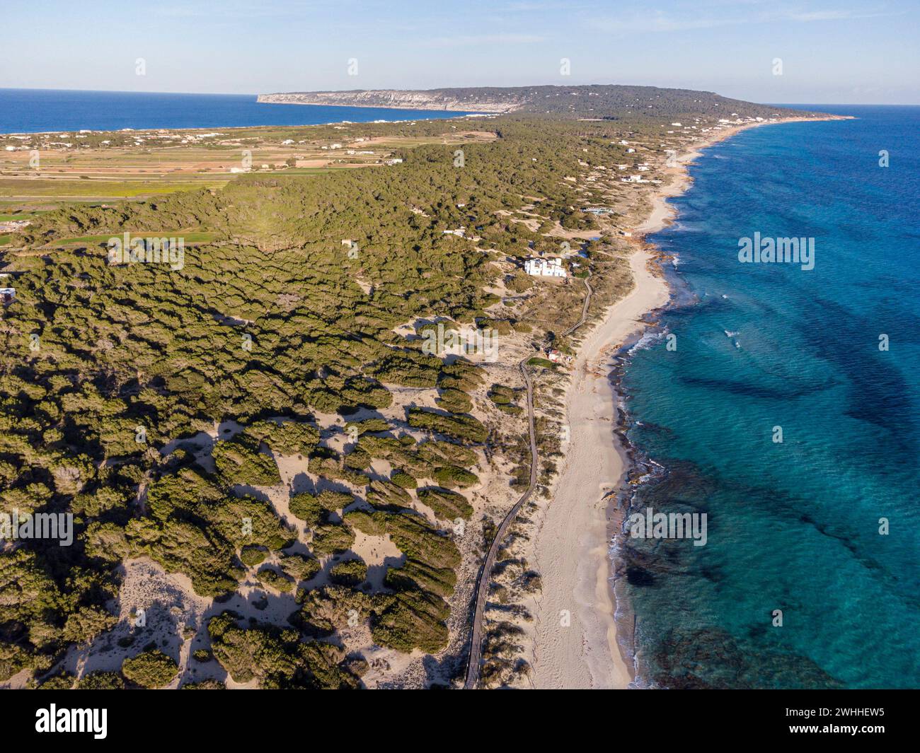 Migjorn beach Stock Photo