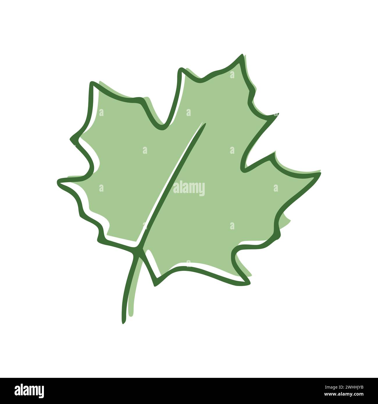 Maple Leaf flat icon isolated on white background. Vector illustration ...