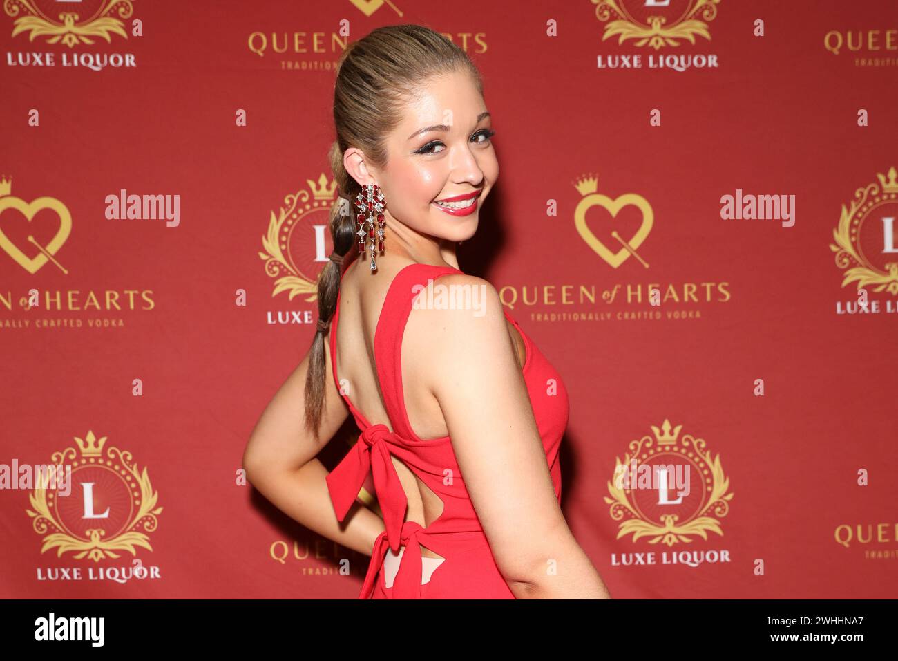 February 10, 2024: LOUISE CHILD attends the 'Queen of Hearts'' Vodka Launch Event at Bedouin Restaurant on February 10, 2024 in Sydney, NSW Australia (Credit Image: © Christopher Khoury/Australian Press Agency via ZUMA Wire) EDITORIAL USAGE ONLY! Not for Commercial USAGE! Stock Photo