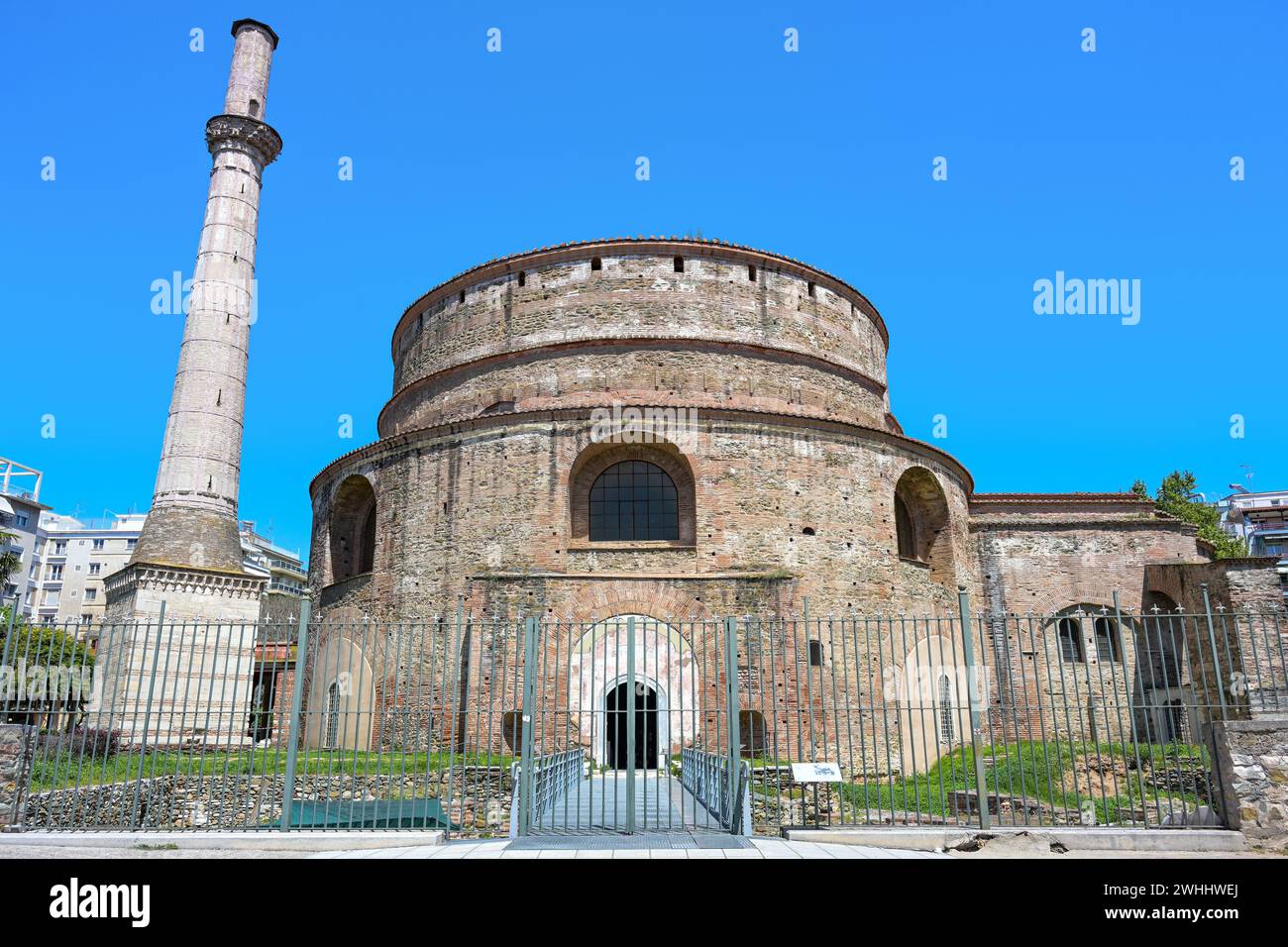 Rotunda mausoleum of Galerius, historic monument constructed in the early 4th century, now Orthodox Church of Agios Georgios, ci Stock Photo