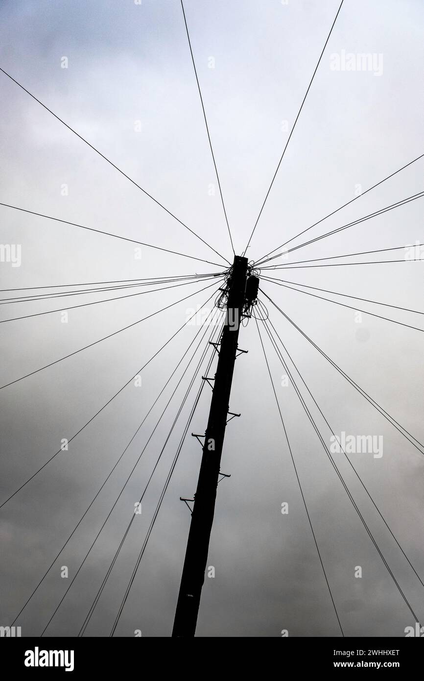 Telegraph pole UK Stock Photo - Alamy