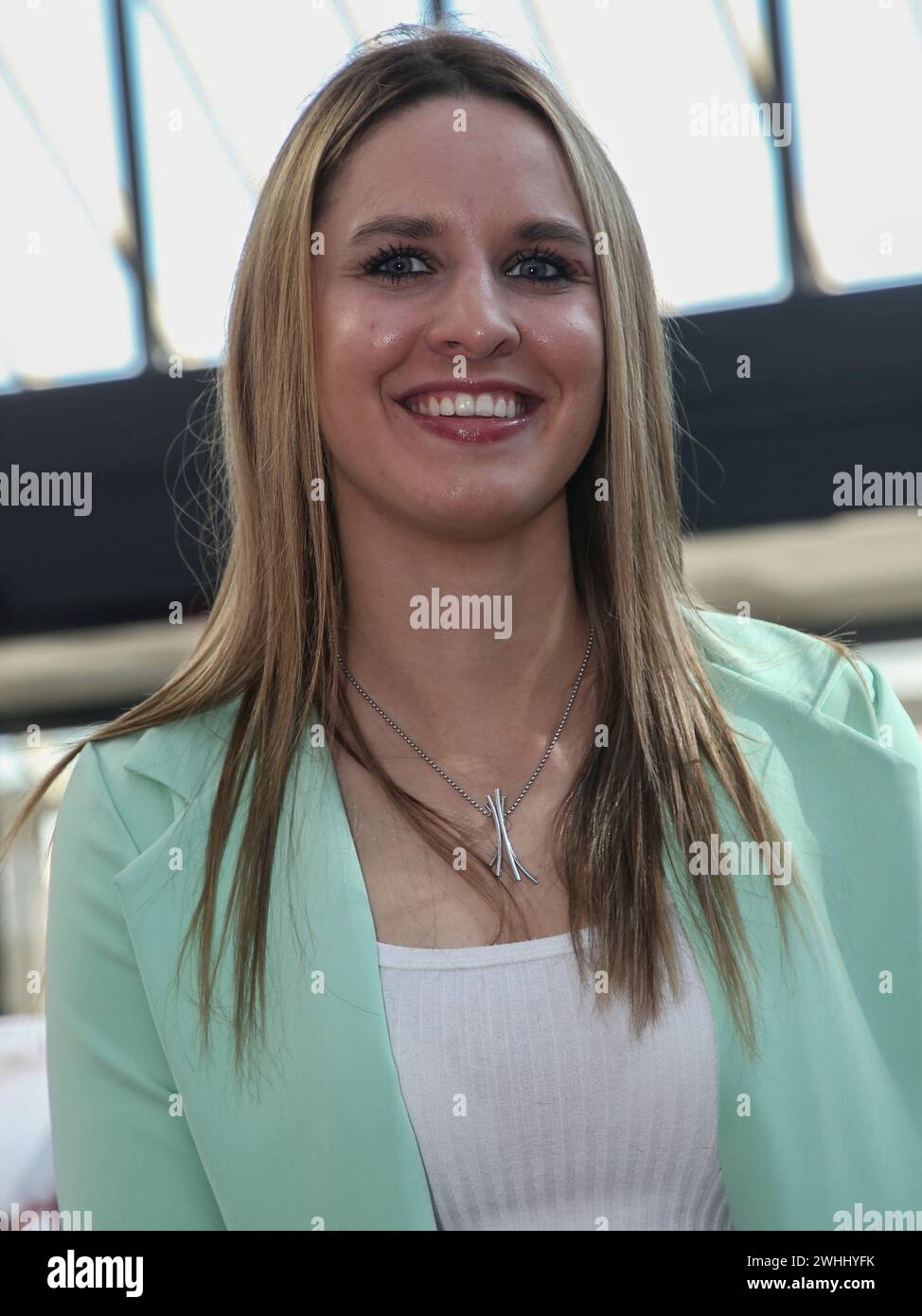 German boxer Lara Ochmann from SES-Boxing at the HEROES of MAGDEBURG day on 21.04.2023 in BÃ¶rdepark Magdeburg Stock Photo