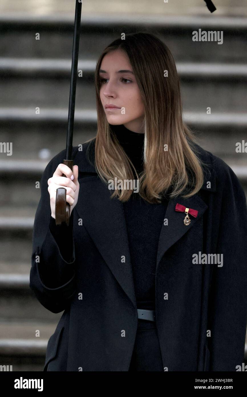 Princess Vittoria of Savoy, depart from the funeral of H.S.R. Vittorio Emanuele of Savoy at