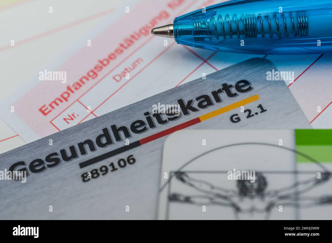 Health card of the health insurance funds in Germany G2.1 Stock Photo