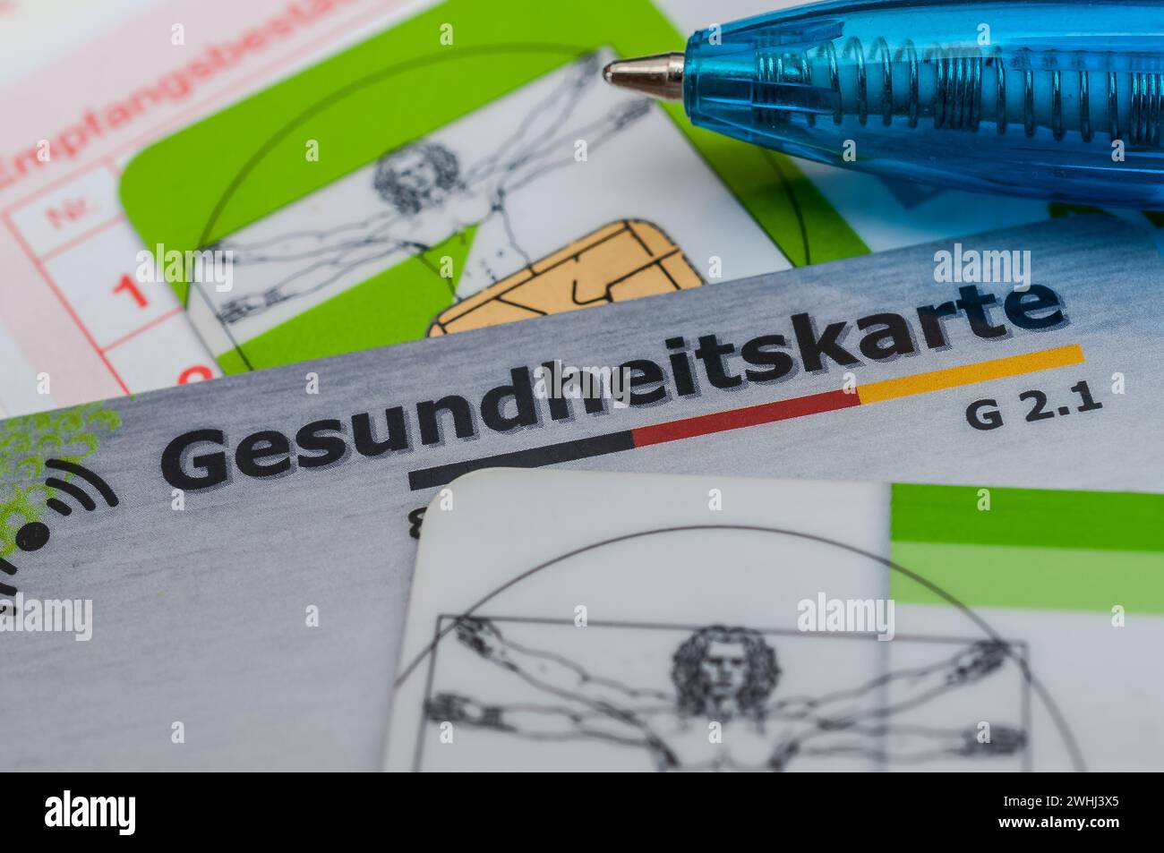 Health card of the health insurance funds in Germany G2.1 Stock Photo