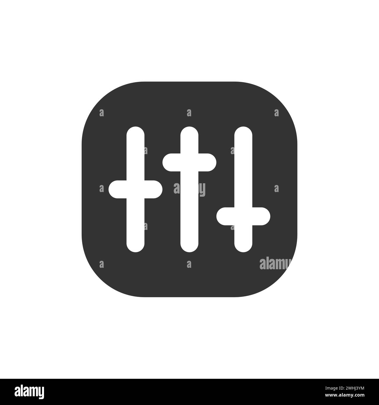 Settings glyph vector icon isolated Stock Vector