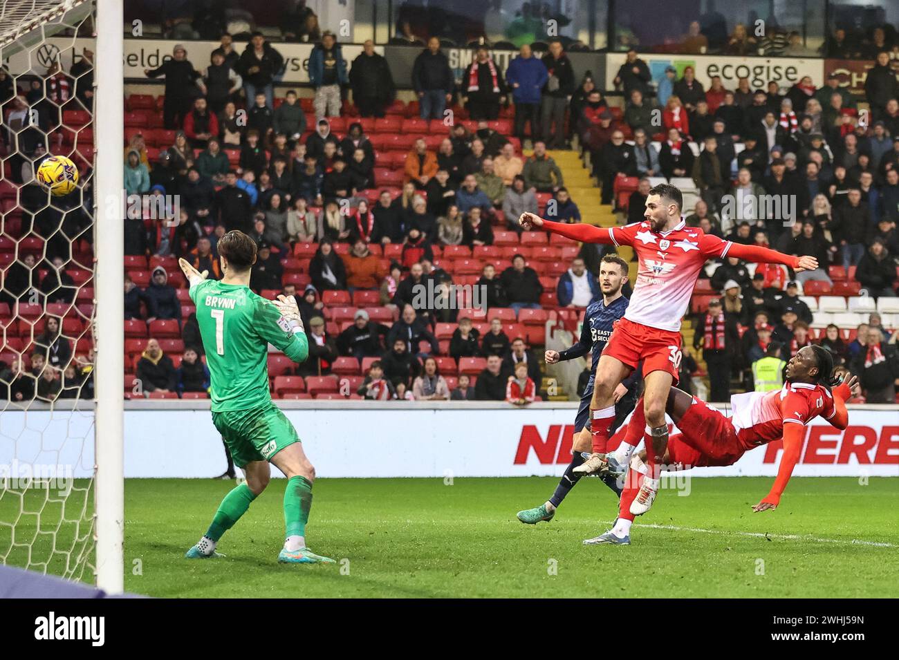 Adam Phillips of Barnsley scores to make it 21 during the Sky Bet