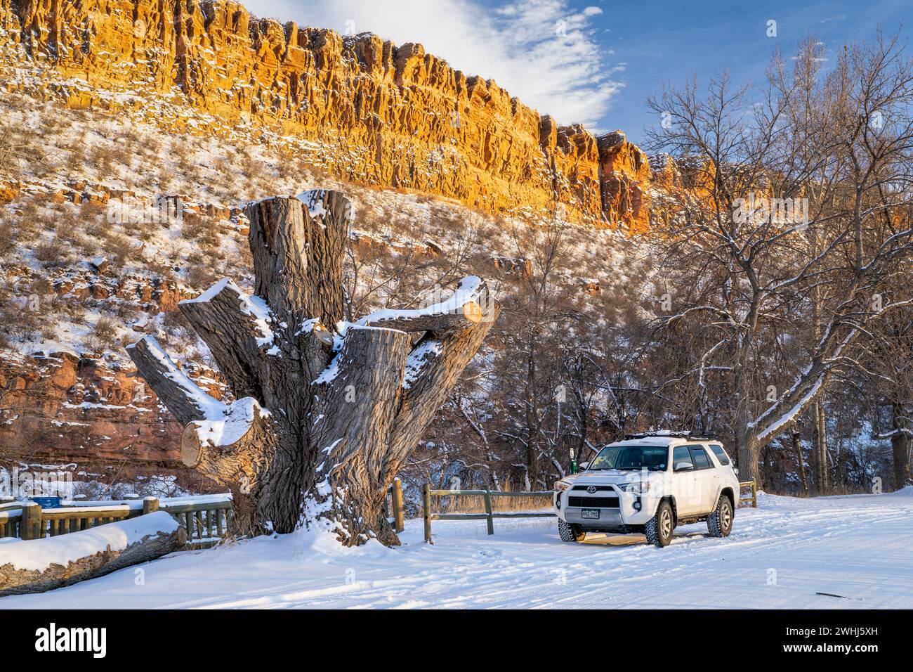 Belvue, CO, USA January, 16, 2024 Toyota 4Runner SUV in winter