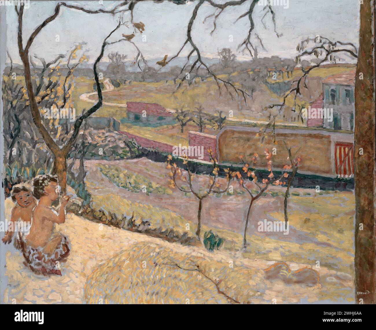 Early Spring (Little Fauns) Artist: Pierre Bonnard Created: 1909 Period: Post-Impressionism Stock Photo
