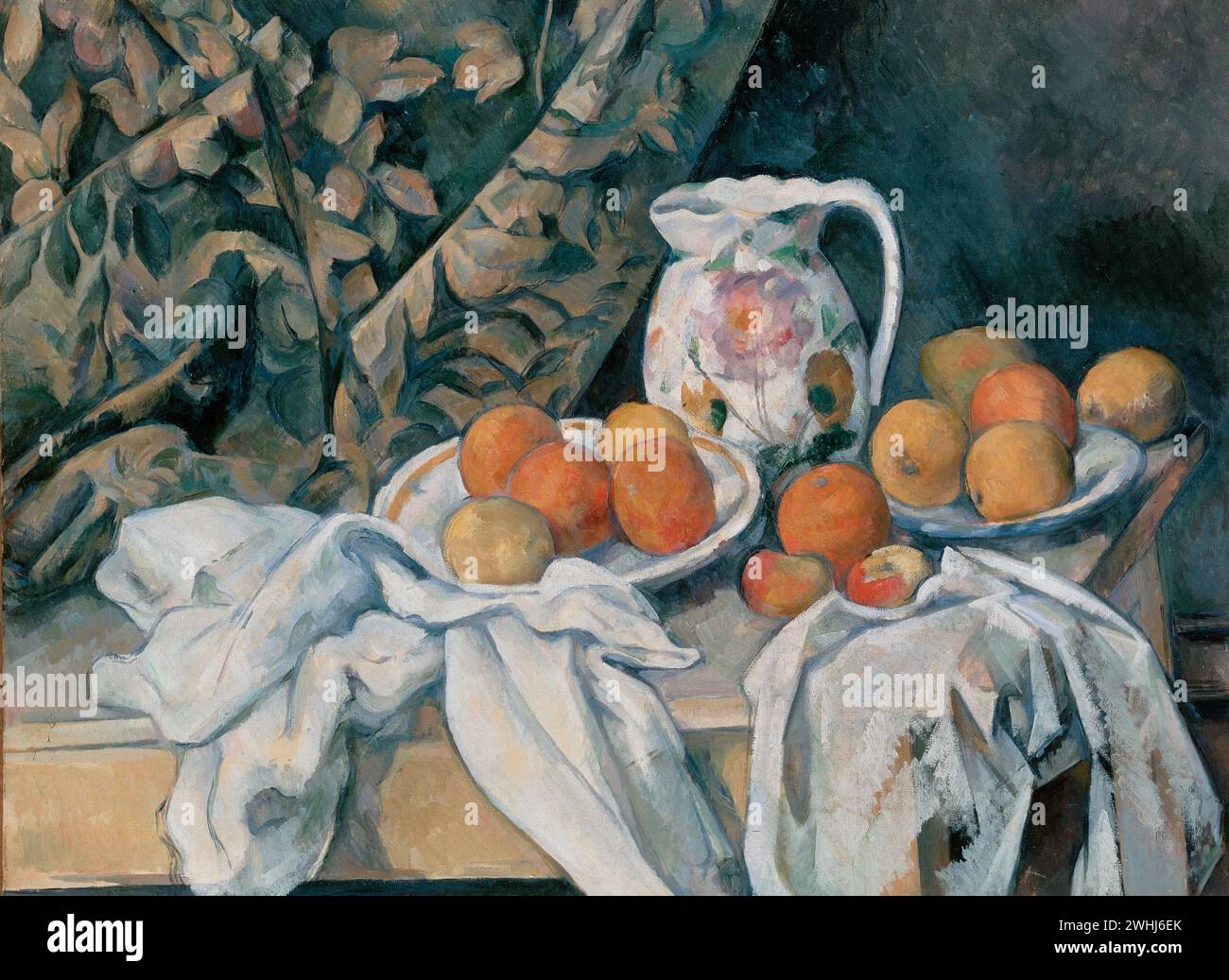 Paul Cezanne -  Still life with a curtain Stock Photo