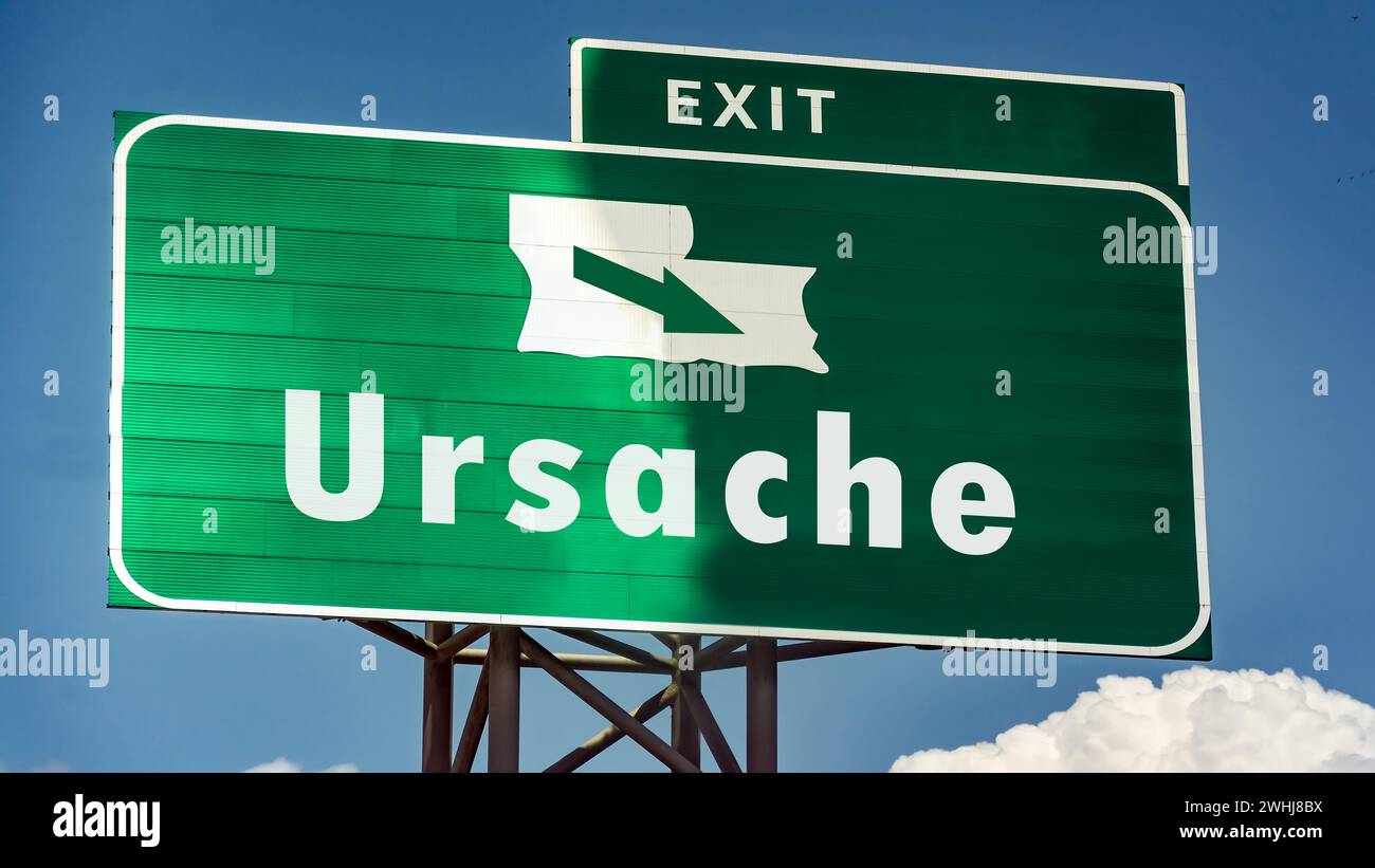 Signposts the direct way to Cause Stock Photo