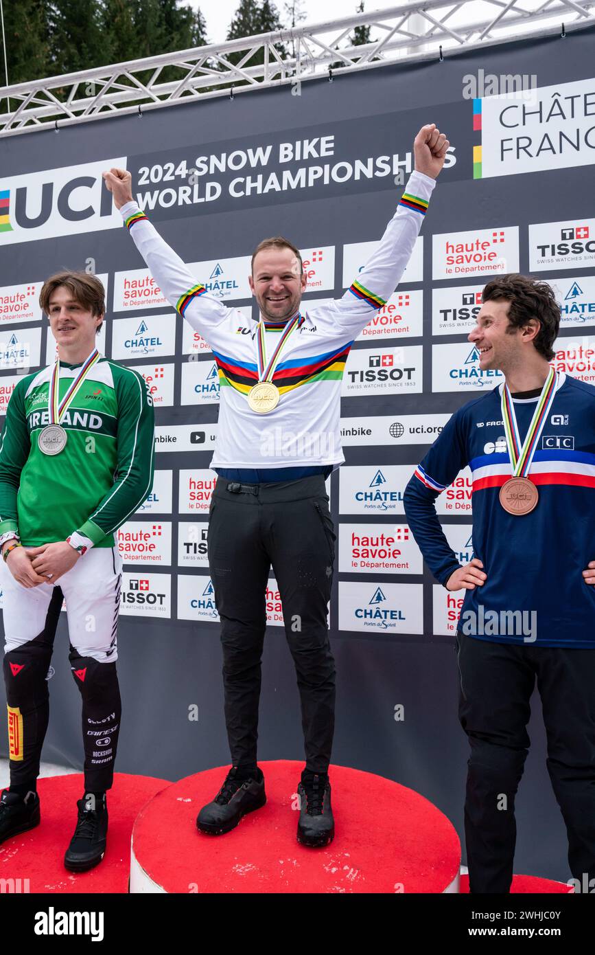 during the 2024 UCI Snow Bike World Championships on February 10, 2024