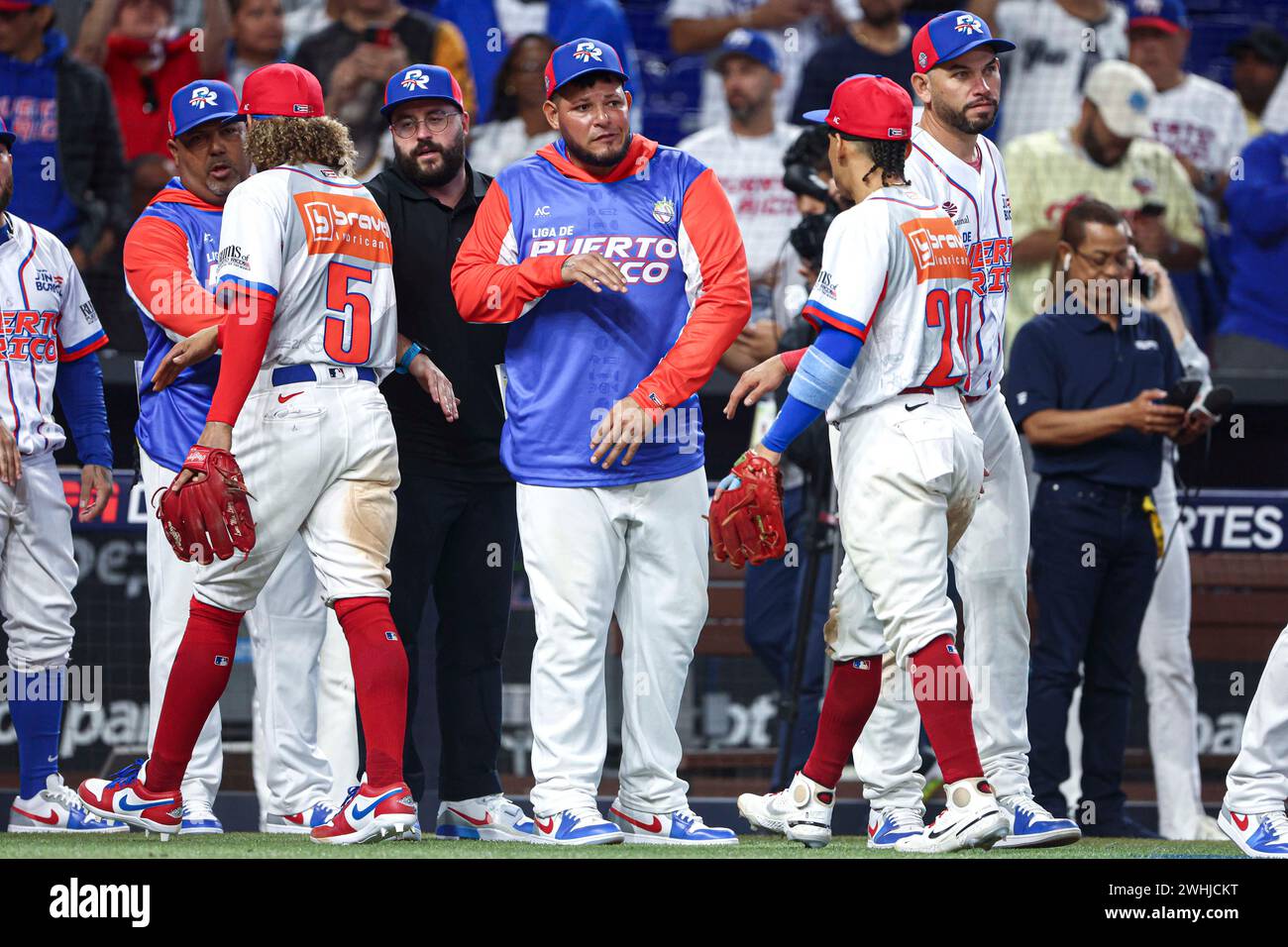 MIAMI, FLORIDA - FEBRUARY 1: Yadier Molina manager of Criollos de ...