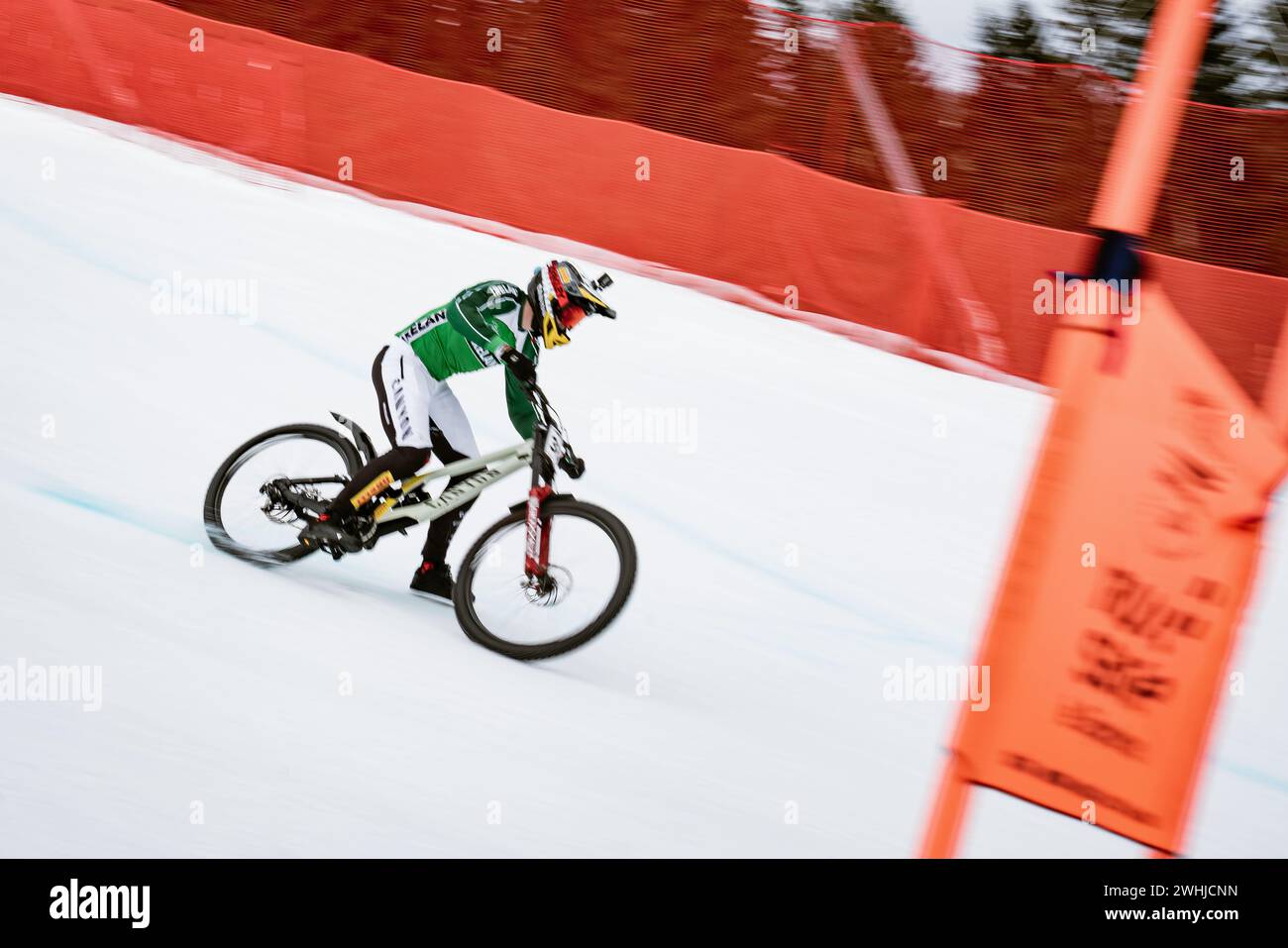 during the 2024 UCI Snow Bike World Championships on February 10, 2024