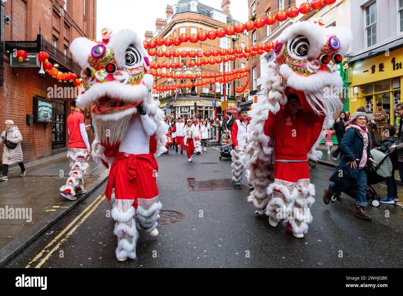 London Uk 10 February 2024 Celebration Kickoff In London S Chinatown For The Lunar New Year London Uk 10 February 2024 Celebration Kickoff In London S Chinatown For The Lunar New Year