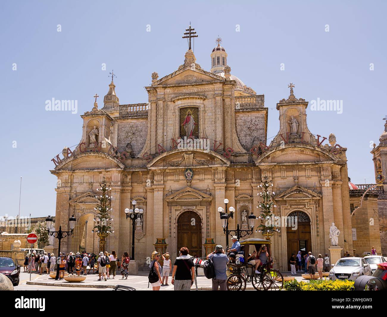 Rabat, Malta - 20 June, 2023: Facade of St. Paul's Collegiate Church in ...